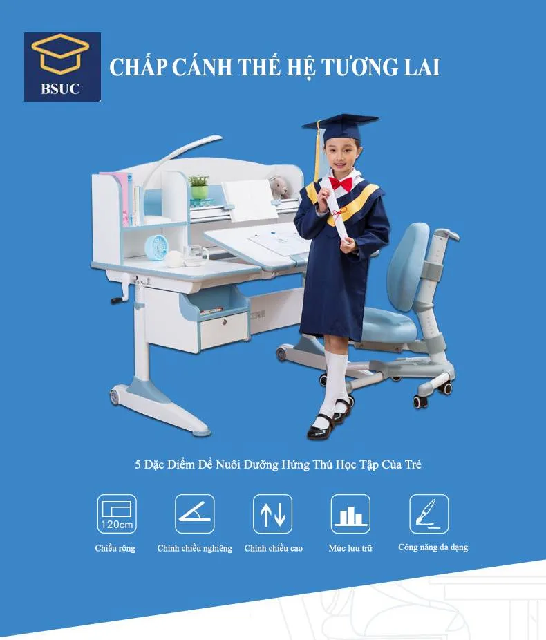 bàn học chống cận cho học sinh tiểu học