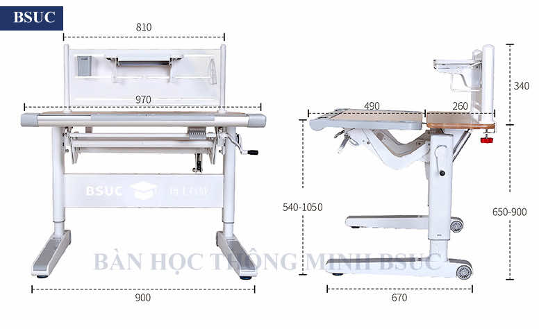 Kích thước của sản phẩm bàn học thông minh DRZ-69601 Kích thước của sản phẩm bàn học thông minh DRZ-69601