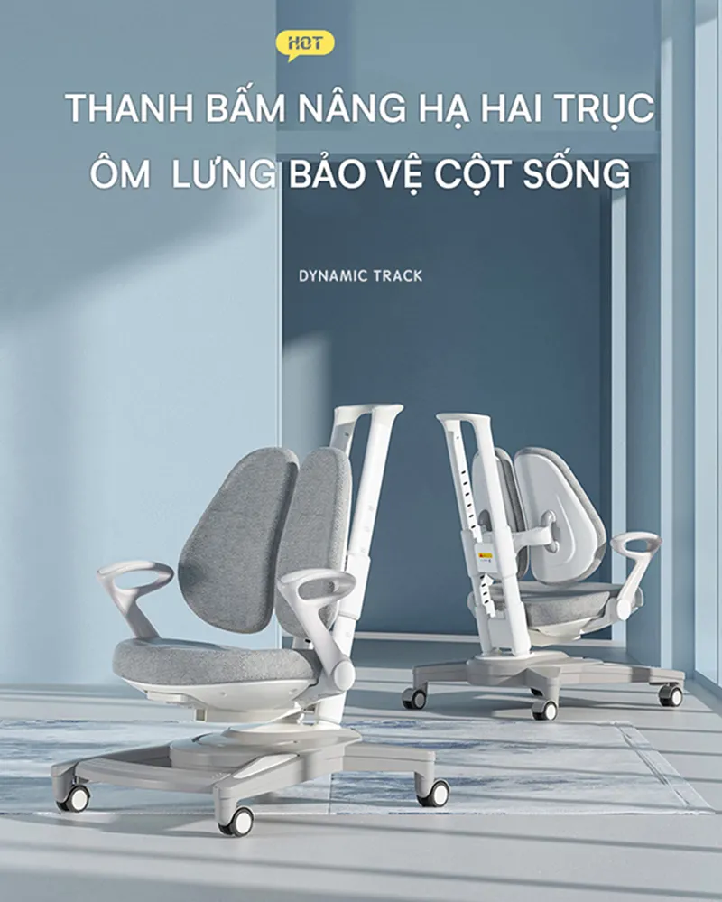 Ghế nâng hạ, điều chỉnh thông minh cho trẻ em