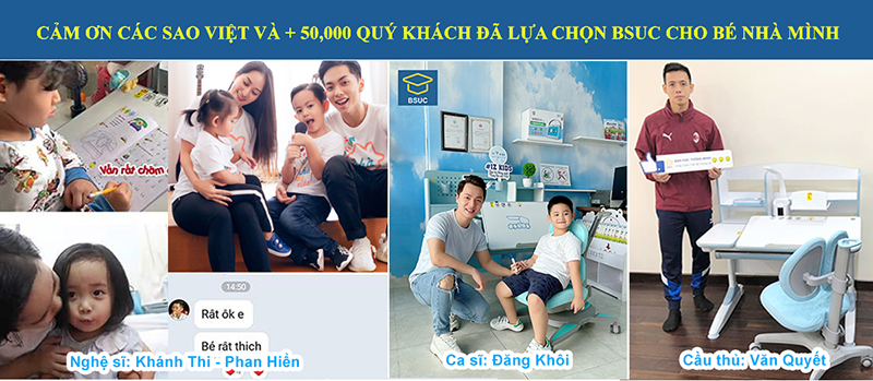 Sao Việt và 50.000+ khách hàng trên toàn quốc đã tin dùng sản phẩm bàn ghế BSUC cho con yêu