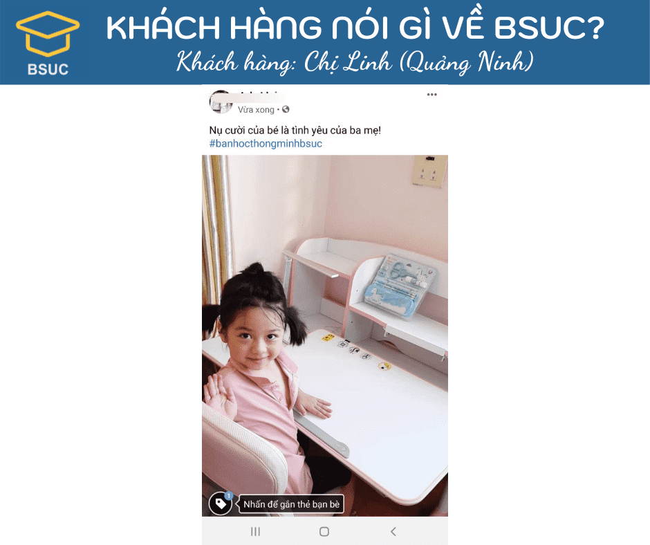 FEEDBACK CỦA CÁC KHÁCH HÀNG THÂN YÊU VỀ BSUC 39 Khách hàng chị Linh (Quảng Ninh) phản hồi về sản phẩm.