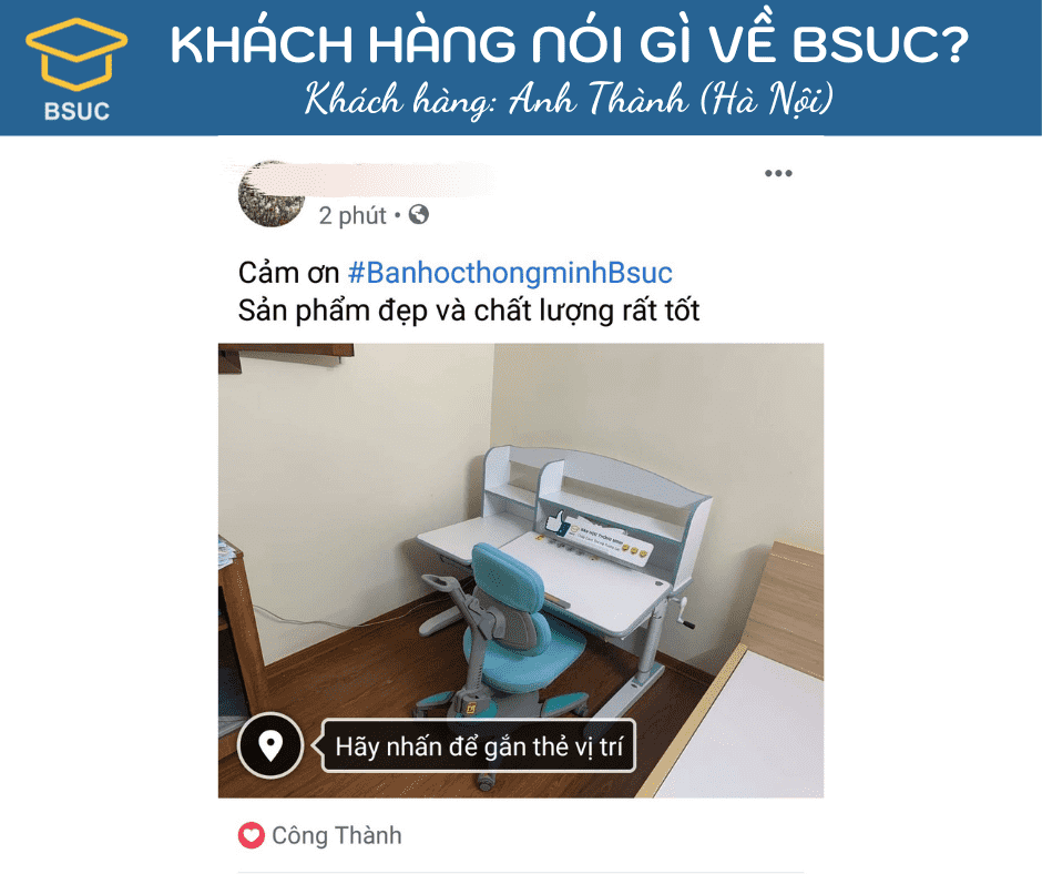 FEEDBACK CỦA CÁC KHÁCH HÀNG THÂN YÊU VỀ BSUC 21 Đánh giá ngắn gọn nhưng chất lượng của anh Thành (Hà Nội) về các sản phẩm BSUC.