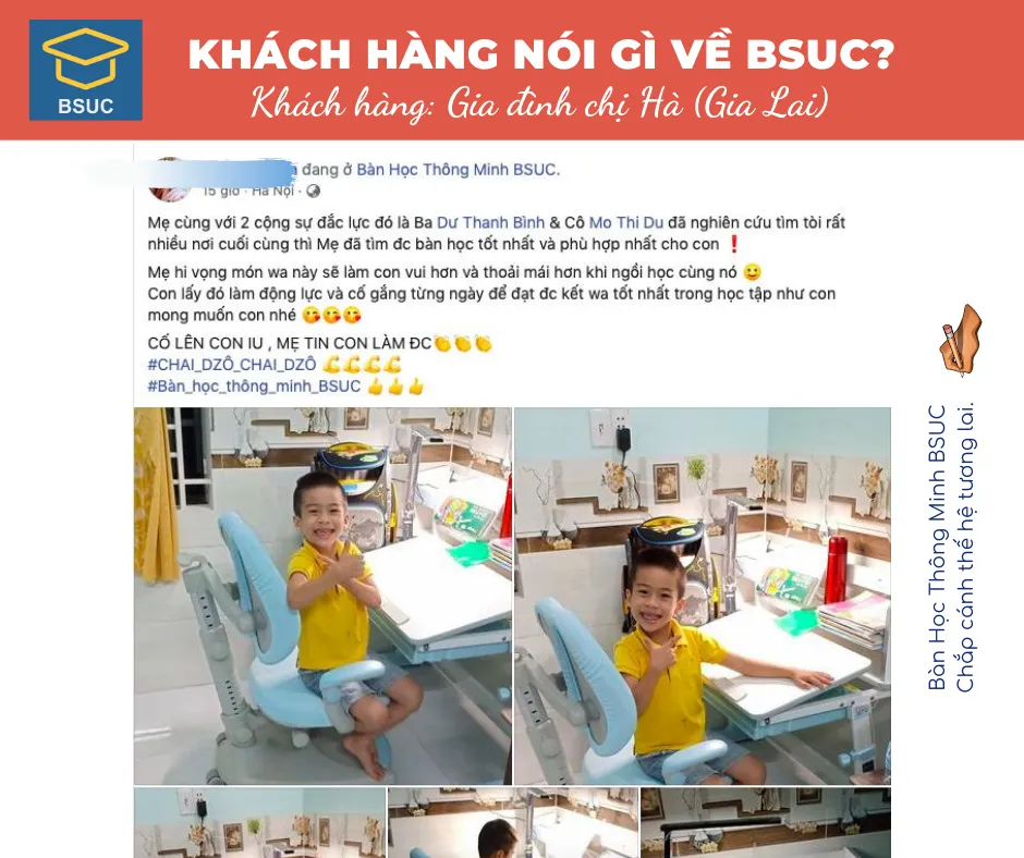 Chị Hà Mua bàn học cho bé