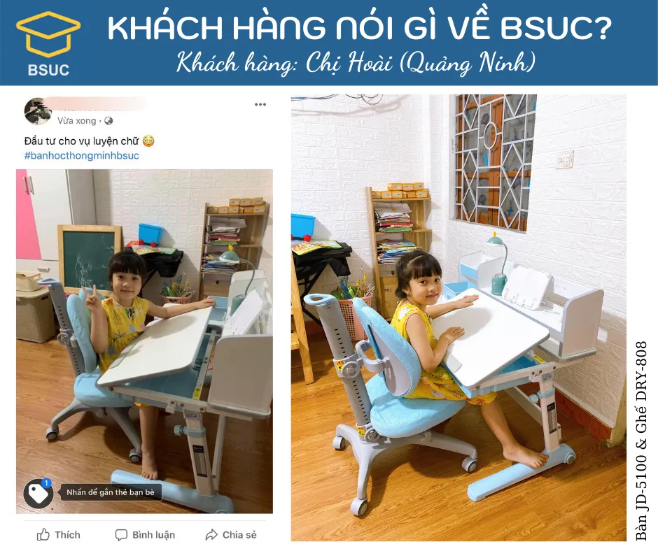 Khách hàng chị Hoài (Quảng Ninh) lựa chọn BSUC khi còn vào lớp 1.