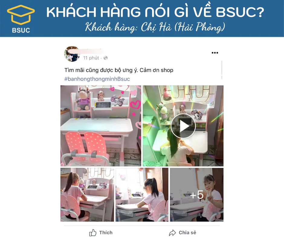 Khách hàng chị Hà (Hải Phòng) hài lòng về sản phẩm BSUC.