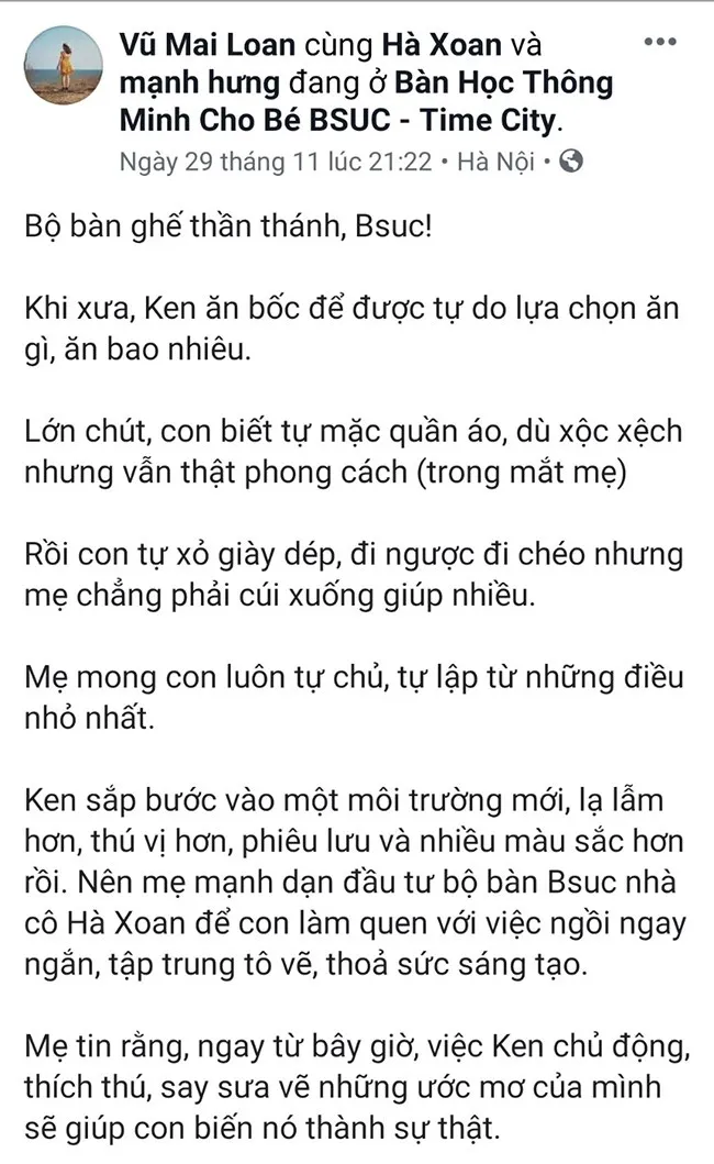 Cảm ơn chị feedback rất có tâm của chị Vũ Mai Loan