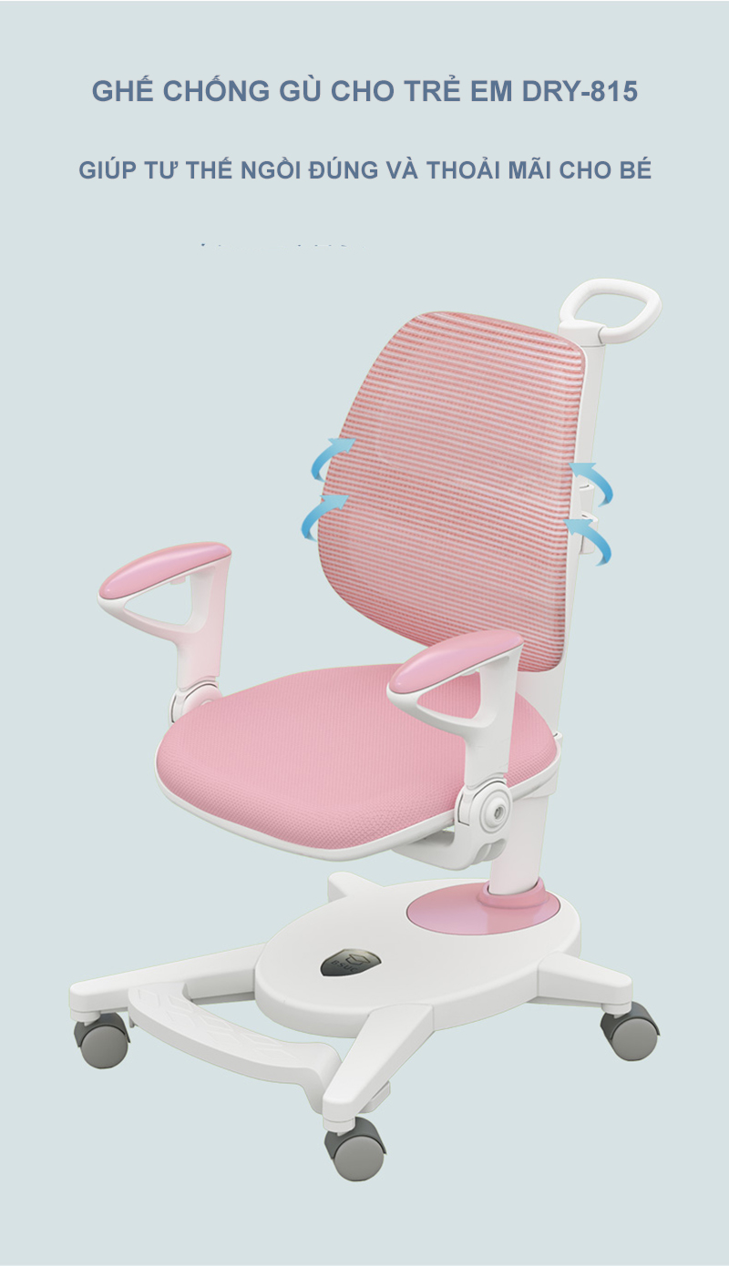 Ghế chống gù DRY-815 giúp bé có tư thế ngồi đúng và rất thoải mãi