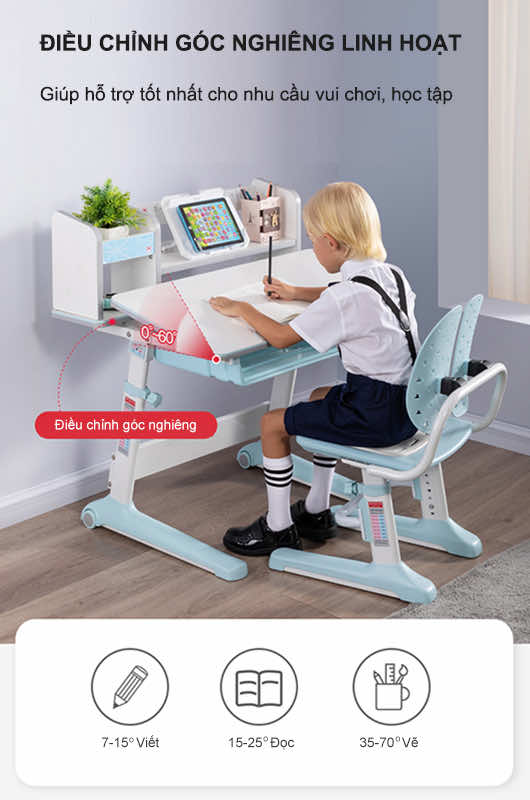 Điều chỉnh góc nghiêng của bàn JD-5100 linh hoạt