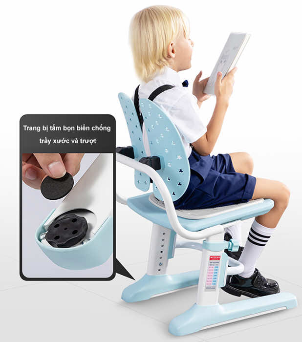 Ghế được trang bị tấm bọt biển chống trầy xước và trượt