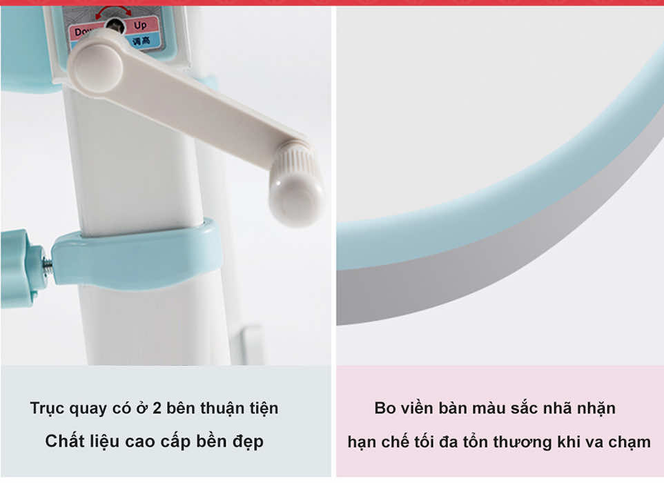 Trục quay thuận tiện, chất liệu bền đẹp