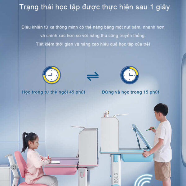 Bộ bàn học chống gù nâng hạ bằng điều khiển E12001 VIP ghế DA-8012V1 34 e12001 801 2 anh05