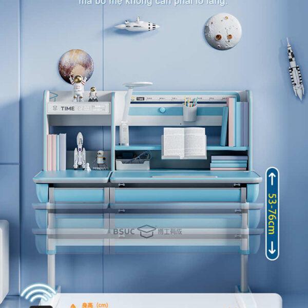Bộ bàn học chống gù nâng hạ bằng điều khiển E12001 VIP ghế DA-8012V1 35 e12001 801 2 anh06