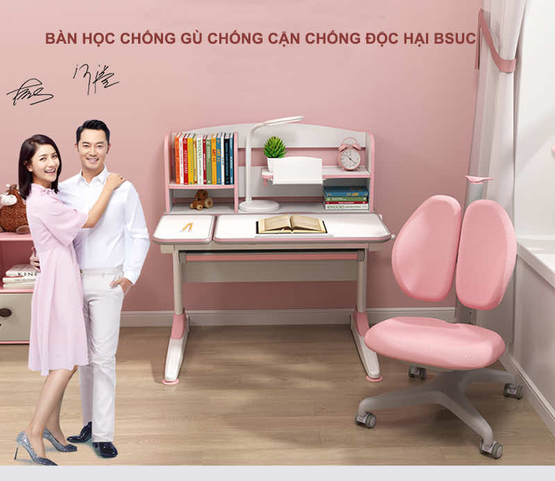 Bộ bàn ghế chống gù cao cấp Bsuc cho bé bo-ban-học-cao-cap