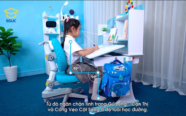 Mẫu bàn ghế thông minh tiêu chuẩn bảo vệ trẻ khỏi bệnh tật học đường