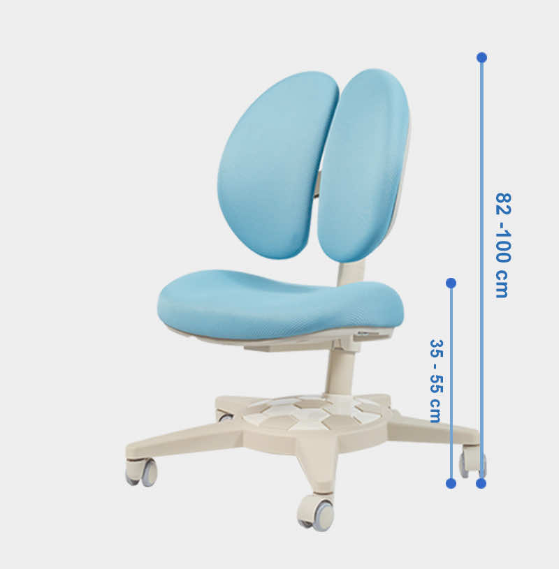 Kích thước nâng hạ của ghế chống gù cho bé JD-408D Kích thước nâng hạ của ghế chống gù cho bé JD-408D