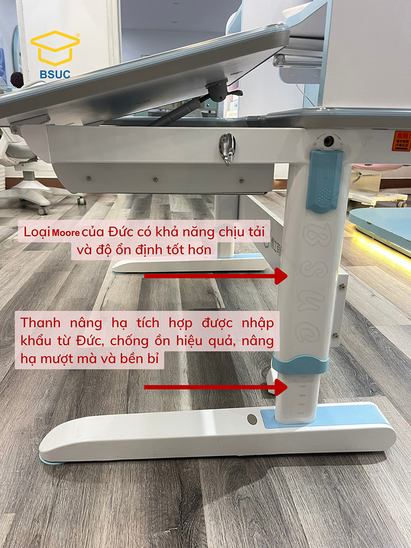 Trục nâng hạ Moore của Đức có khả năng chịu tải và độ ổn định cao, bền bỉ
