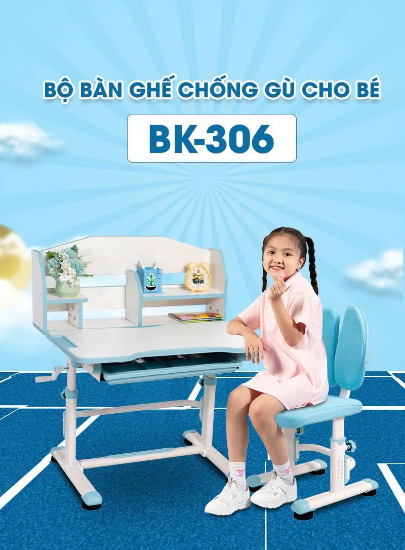 Bộ bàn ghế chống gù cho bé BK306