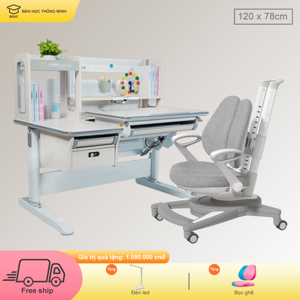 Bộ bàn học thông minh DA-12002PV1 và ghế DA-818V1