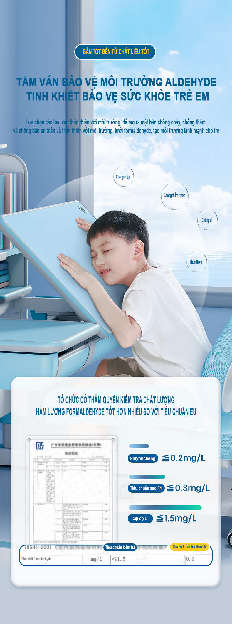 Chọn bàn học thông minh dựa trên chất liệu làm bàn