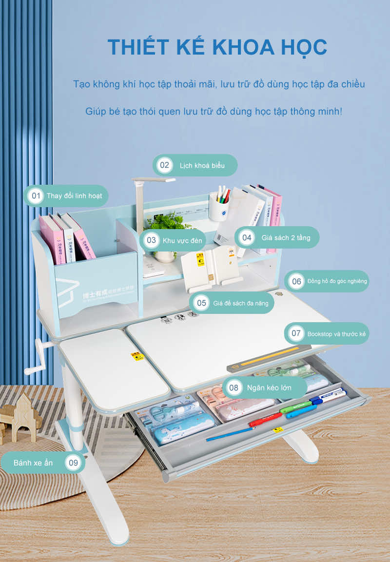 Chọn bàn học phù hợp theo nhu cầu sử dụng