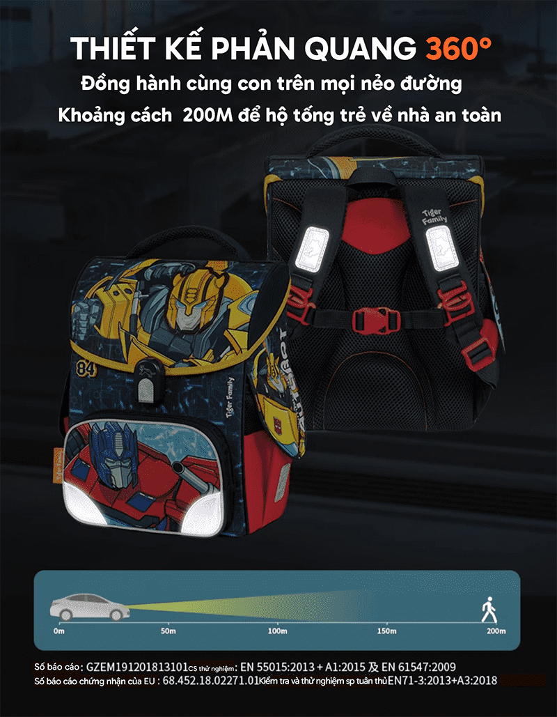 Thiết kế phản quang 360 độ
