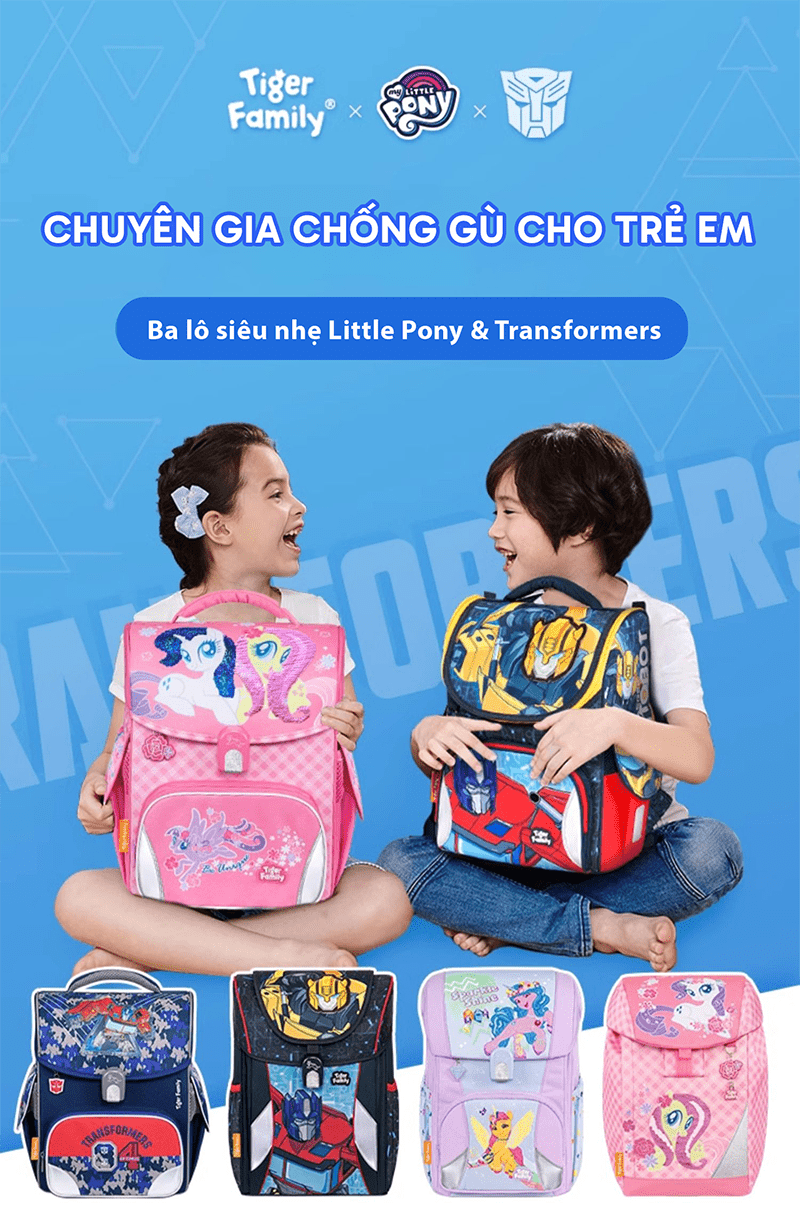 Balo học sinh chống gù lưng Tiger Family chuyên gia chống gù