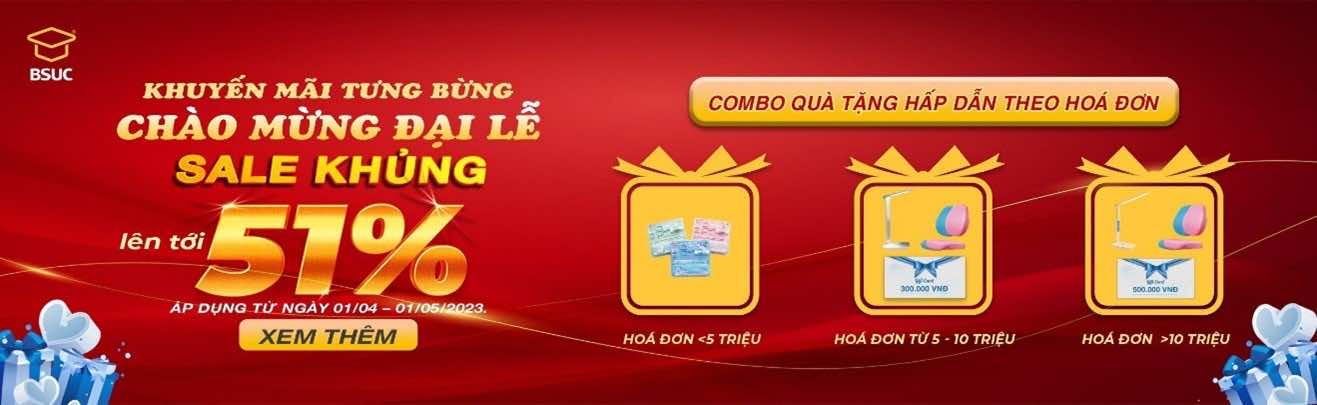 BSUC tổ chức chương trình ưu đãi tới 51% cùng hàng ngàn voucher siêu khủng
