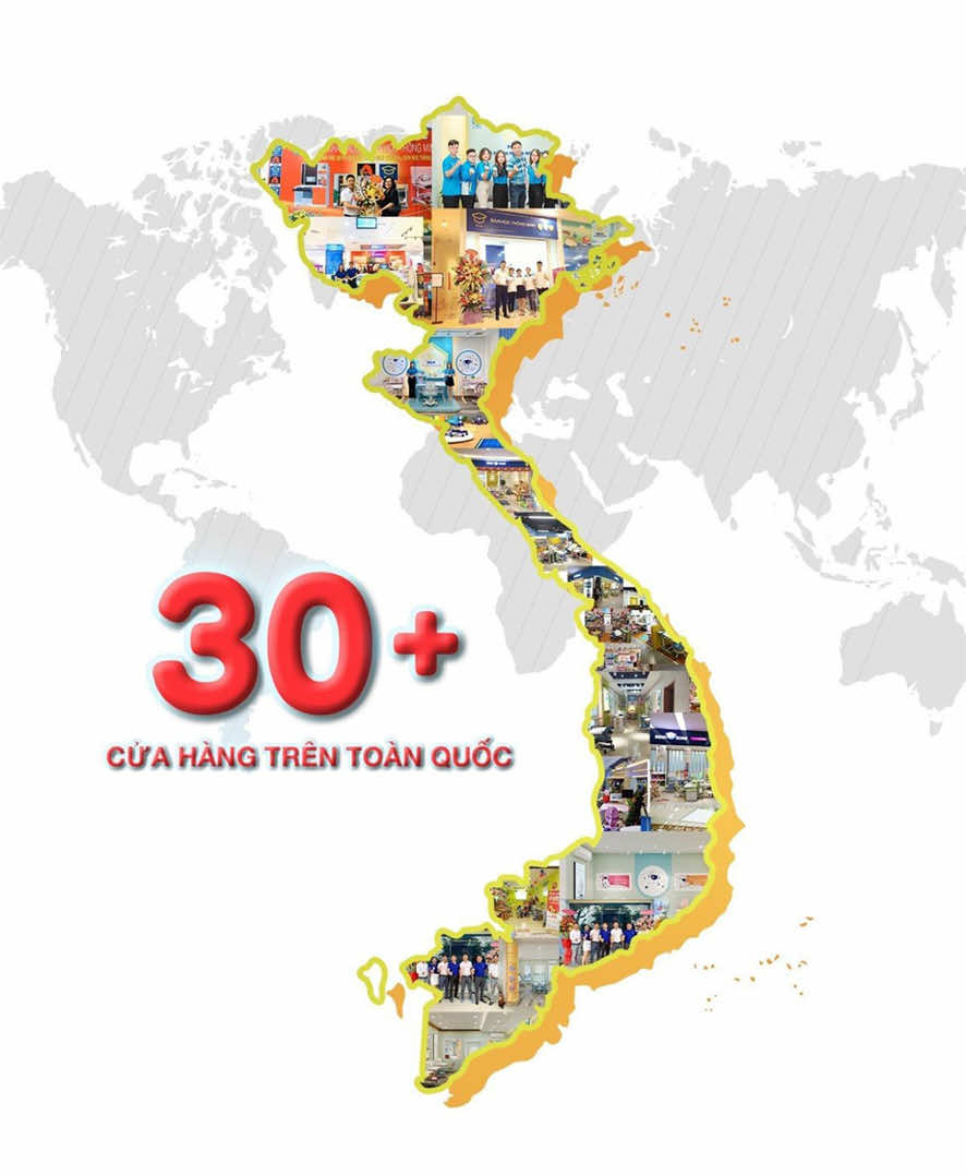 Hệ thống 30 showroom BSUC trên toàn quốc