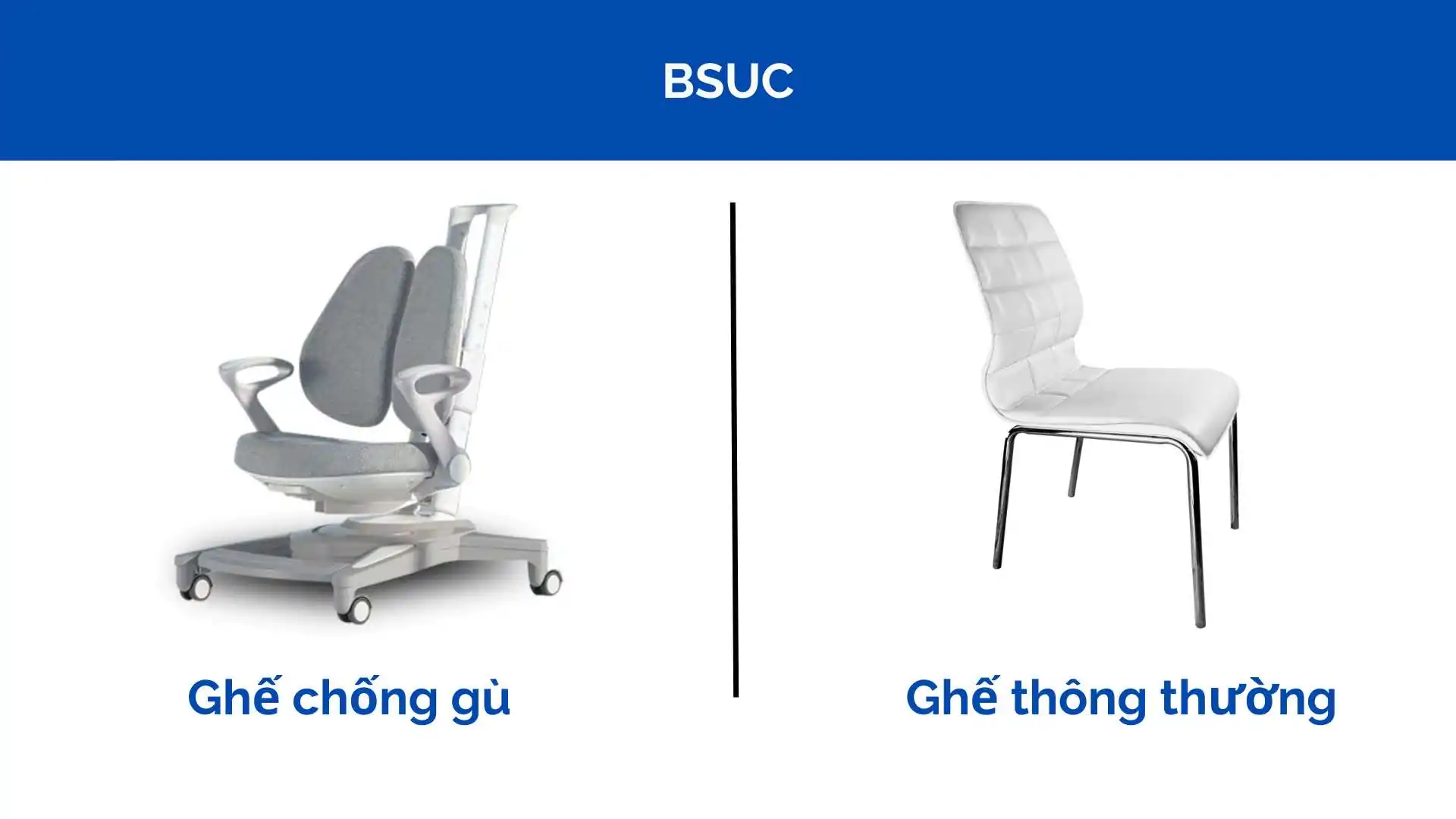 Ghế chống gù với ghế học sinh thông thường khác nhau ở điểm nào