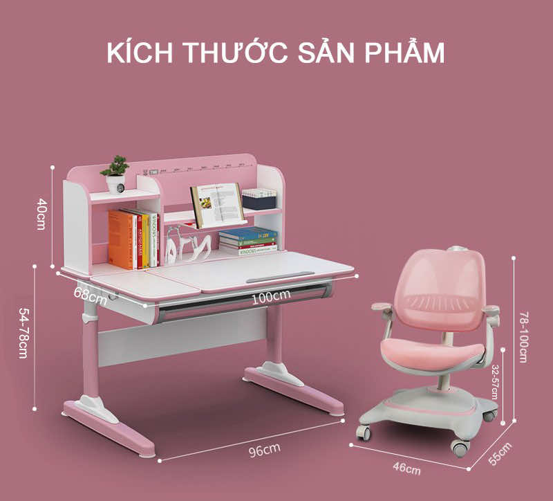 Kích thước bộ sản phẩm bàn DA-10003V1 và ghế DA-1002V1