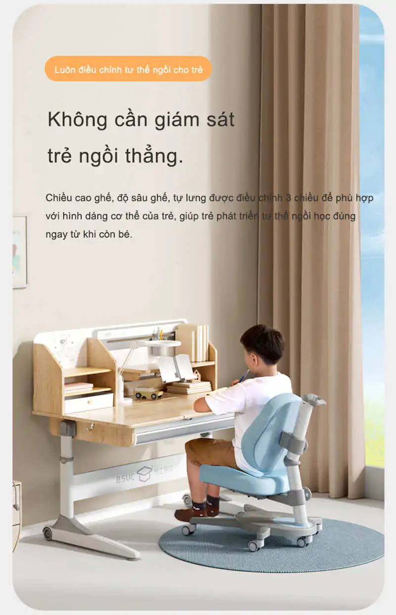 Bàn học thông minh chống gù chống cận BSUC