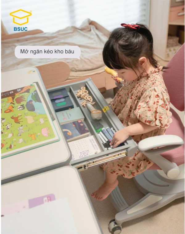 Bàn học thông minh tích hợp nhiều tính năng tiện ích