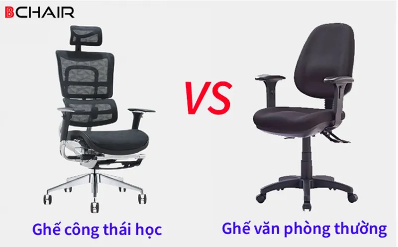 Điểm khác biệt giữa ghế công thái học và ghế văn phòng thông thường