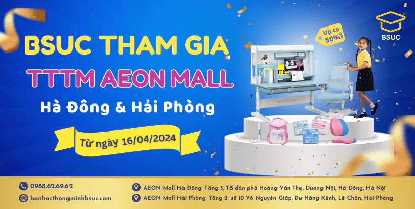 Từ ngày 16/04/2024, BSUC chính thức tham gia TTTM AEON Mall Hà Đông & Hải Phòng