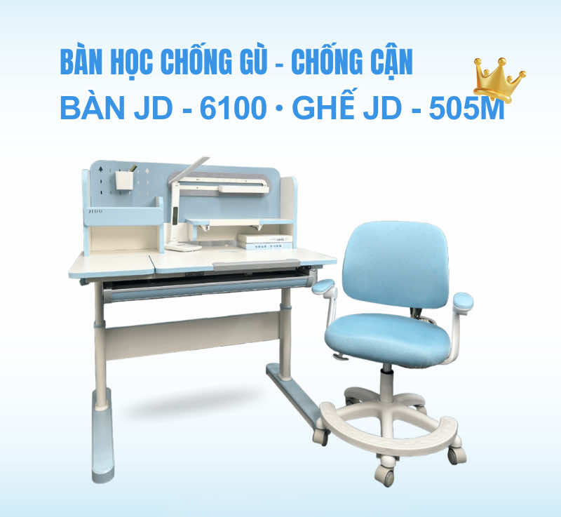 Bộ bàn ghế chống gù lưng JD6100 và JD505M