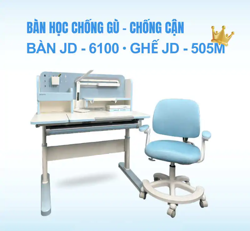 Bộ bàn ghế chống gù lưng JD6100 và JD505M