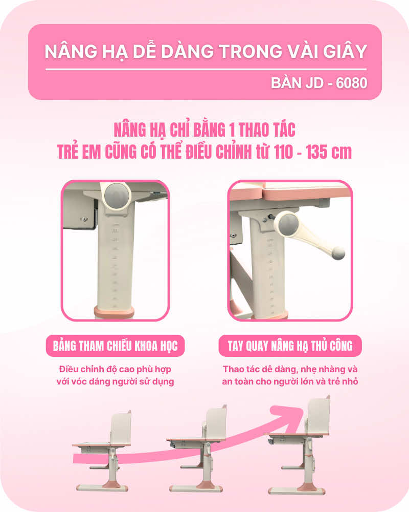 Nâng hạ dễ dàng trong vài giây