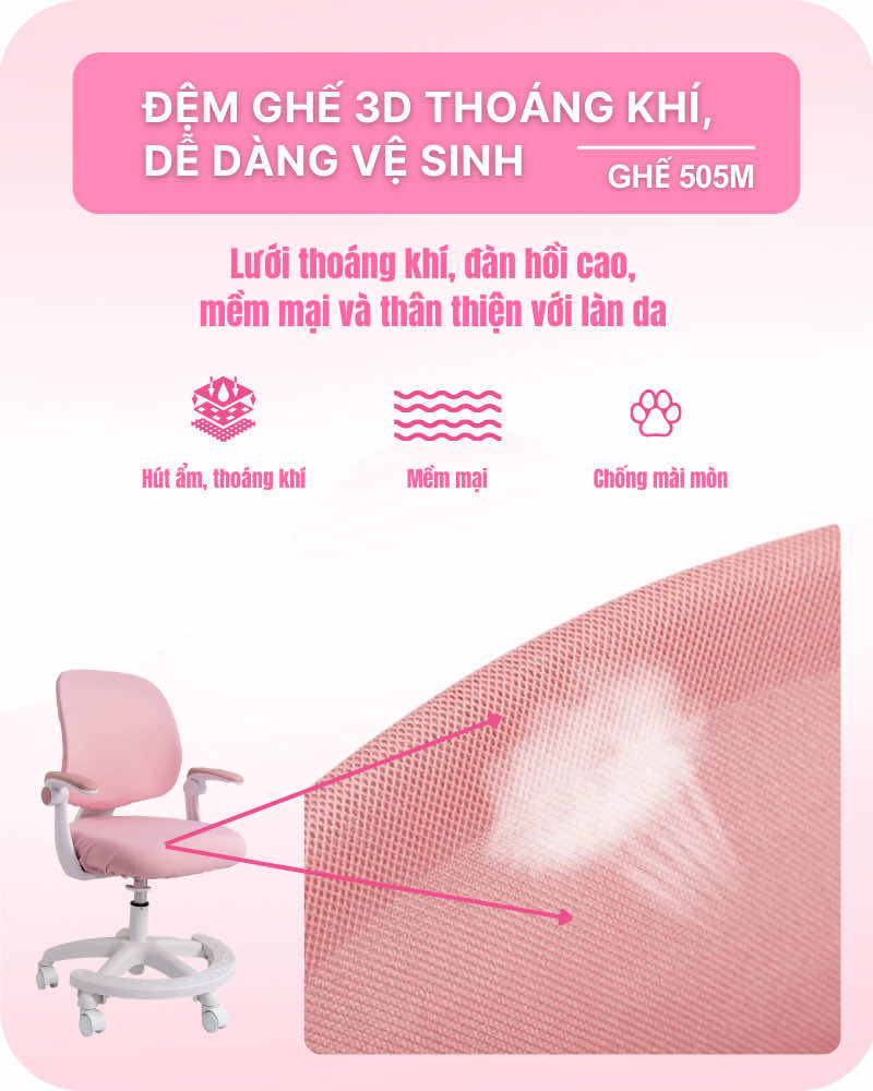 Đệm ghế 3D thoáng khí