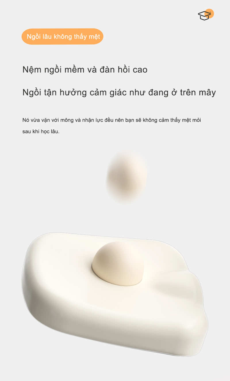 Nềm ghế ngồi mềm và đàn hồi cao