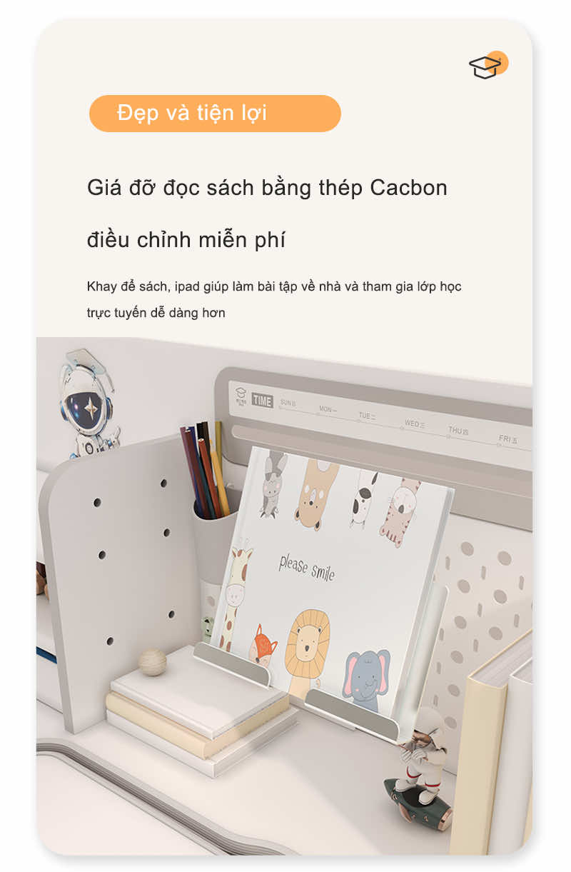 Giá đỡ sách, ipad bằng théo Cacbon