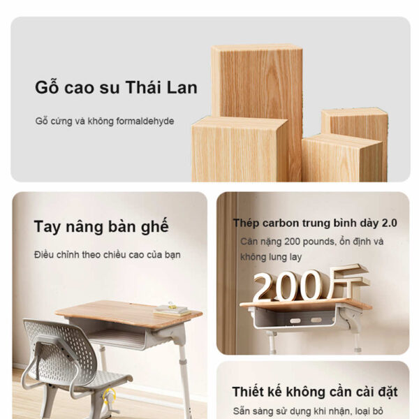 Bàn Ghế Trường Học 02