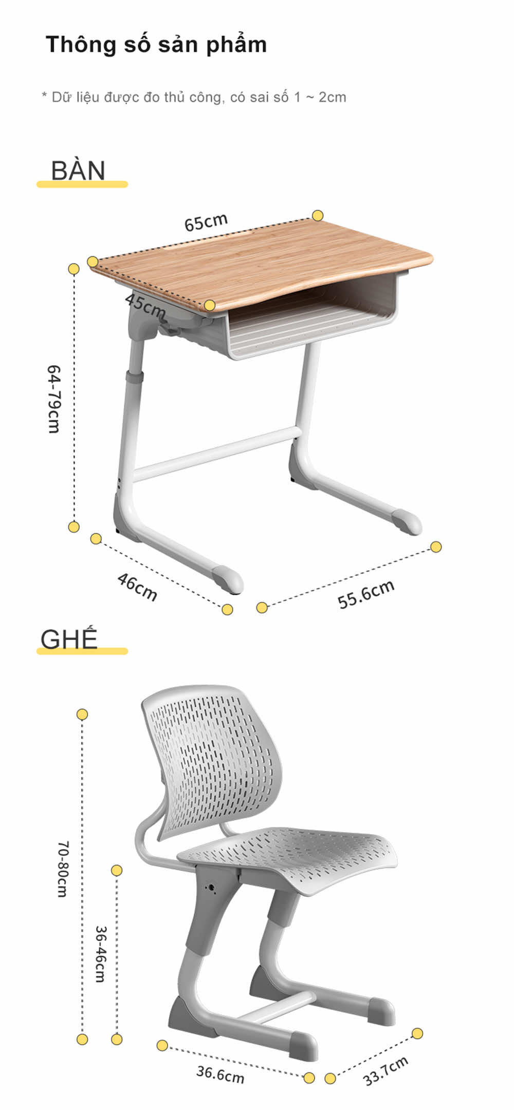 Bàn Ghế Trường Học 12