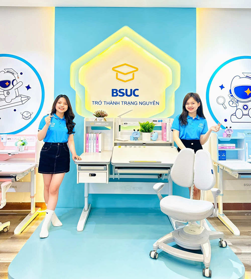 Hình ảnh showroom tiêu biểu trong hệ thống bàn học chống gù của BSUC