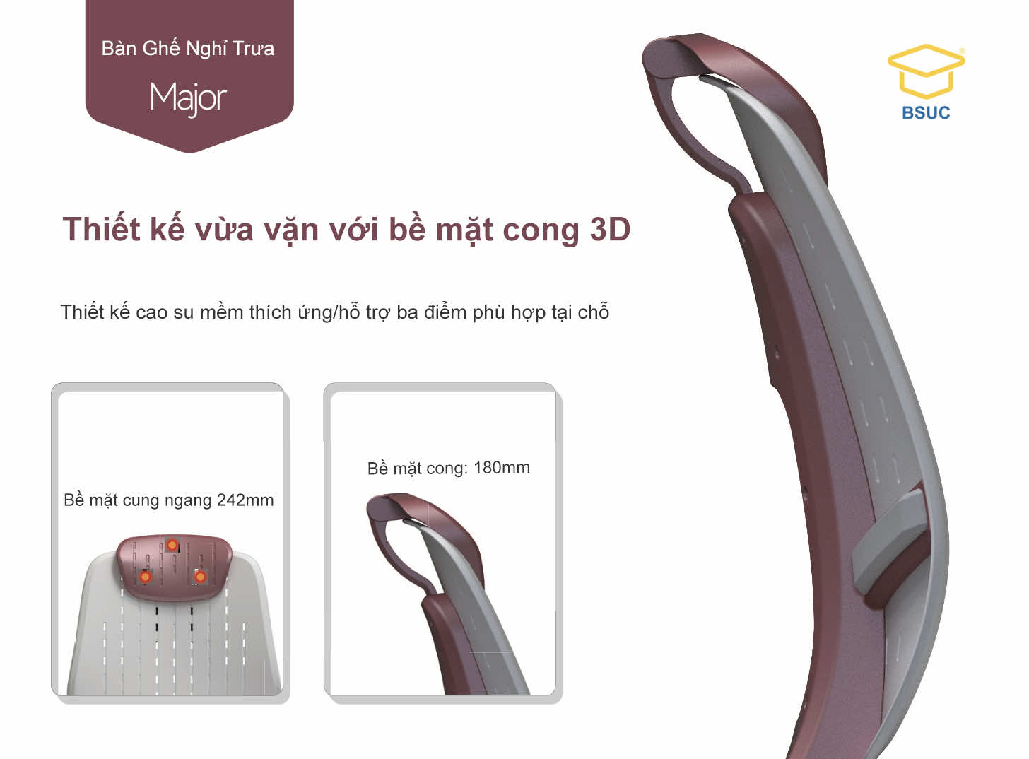 Thiết kế vừa vặn với bề mặt cong 3D