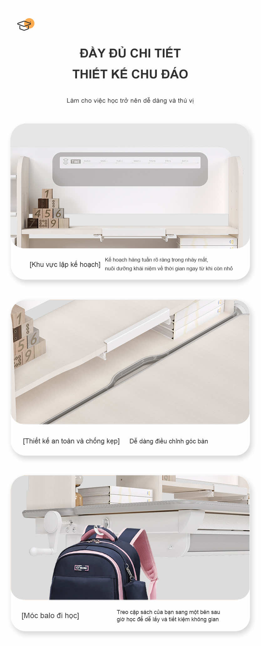 Thiết kế chu đáo, tỉ mỉ Thiết kế chu đáo, tỉ mỉ