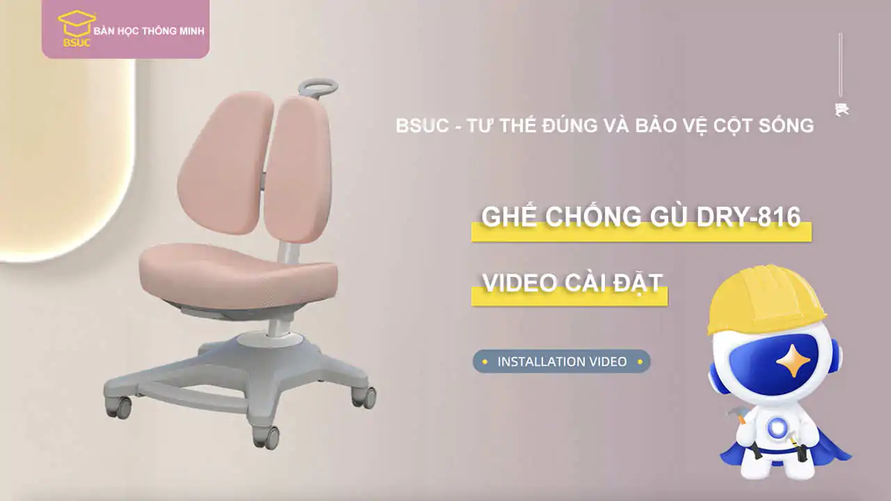 Video hướng dẫn lắp ráp ghế chống gù DRY-816 của BSUC