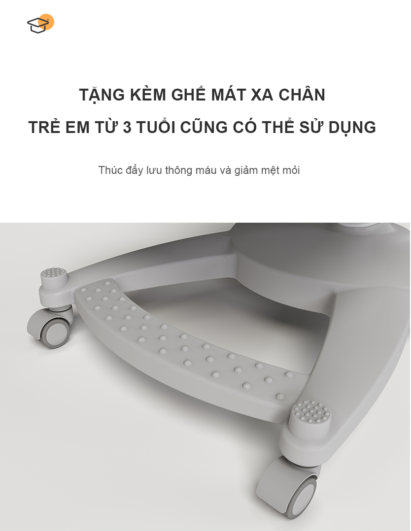 Tặng kèm ghế massa chân cho bé yêu