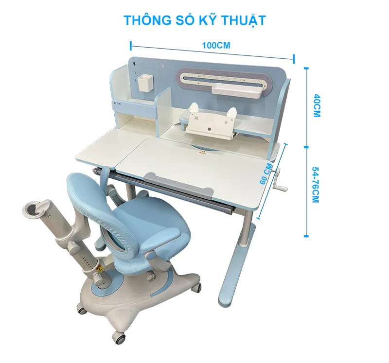 Thông Số Kỹ Thuật Bàn học JD-6100 Ghế DRY-1002