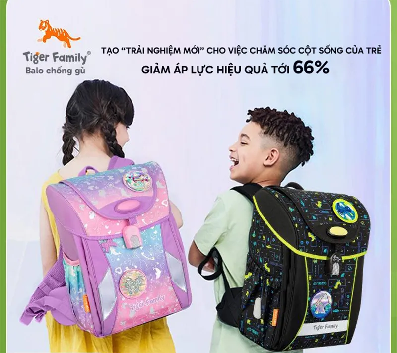 Mách bạn độ tuổi ưu tiên sử dụng balo chống gù 6 BALO Tiger Family Anh19