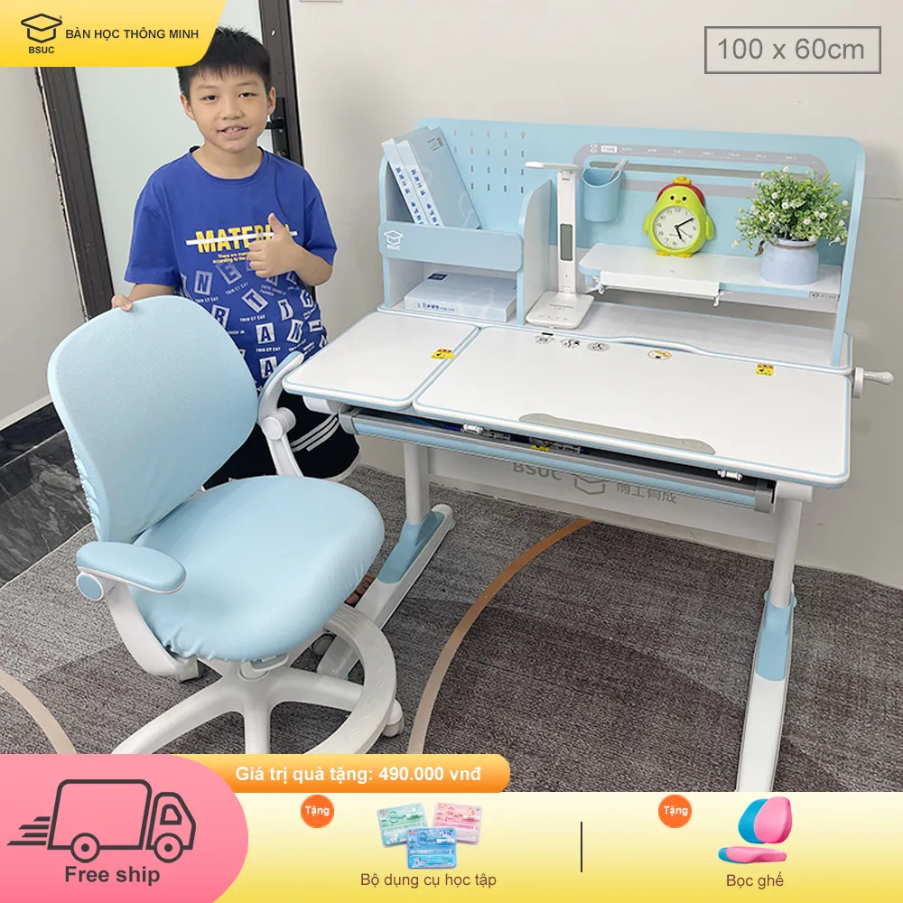 Bộ bàn học cho bé trai DRZ-6001 và Ghế JD-505